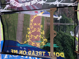 Mesh 2' x 3' See-Through Gadsden Don't Tread on Me Black Flag