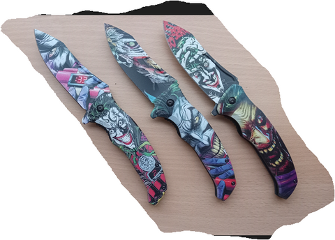3 Knife BUNDLE Joker Spring Assisted Folding Pocket Knives Lot
