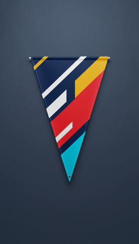 Power red esports pennant flag