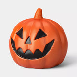 🎃 Halloween 8 Inch LED Lit Plastic Jack-O-Lantern Decorative Indoor Pumpkin