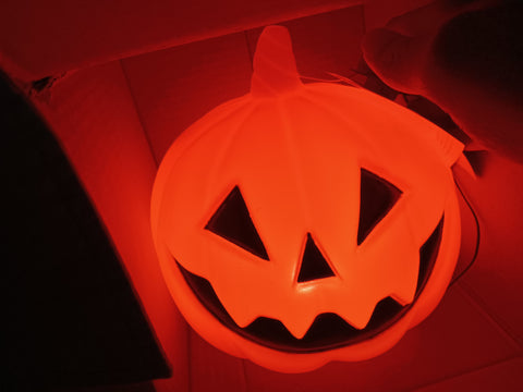 🎃 Halloween 8 Inch LED Lit Plastic Jack-O-Lantern Decorative Indoor Pumpkin