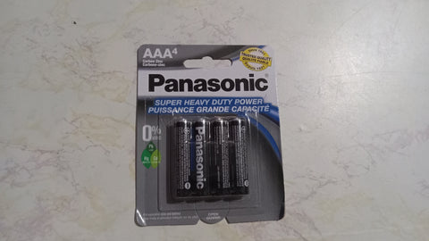 AAA Panasonic Batteries 4 Pack