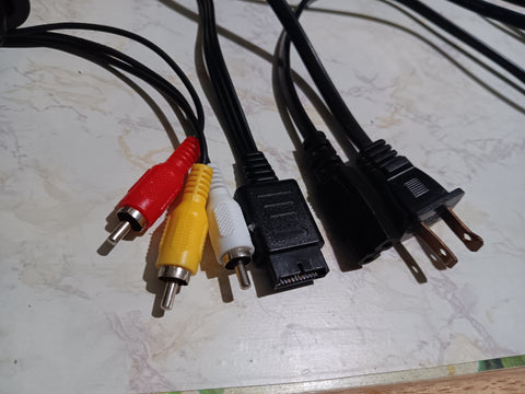 AV Cord + Power Cable BUNDLE for PS2 Fat and Playstation 1 Consoles