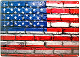 'Merica BUNDLE 3x5 American Flag + 16x12 Flag Tin Sign Bricks