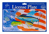 Shining Sea Coast to Coast American Flag Guy Harvey Fishing Front License Plate