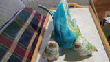 Applause Dragon Green Blue 13" Plush Toy Vintage Stuffed Animal