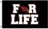 Arizona Cardinals NFL 3x5 foot Flag For Life BRAND NEW