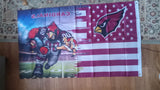 Arizona Cardinals NFL 3X5 Feet American Flag Banner Pole or Wall Decor