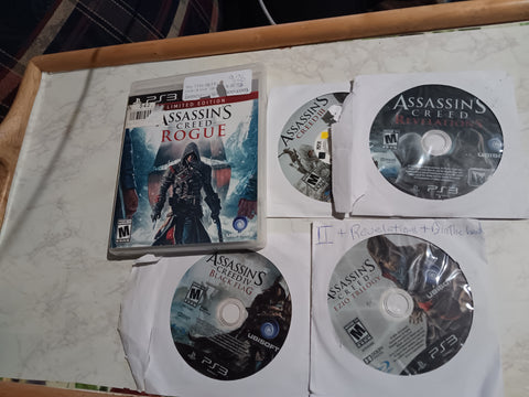 Assassin's Creed PS3 ALL 7 Playstation 3 Games 1-4 Rogue Revelations Brotherhood Bundle (Copy)