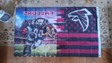 Atlanta Falcons NFL 3X5 Feet American Flag Banner Wall Decor or Pole Hang