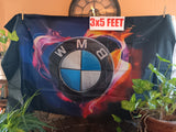 BMW Automobile 3x5 Feet Flag Black