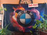 BMW Automobile 3x5 Feet Flag Black