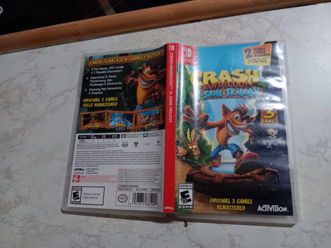 BOX ONLY Crash Bandicoot N' Sane Trilogy Nintendo Switch Case Only NO GAME