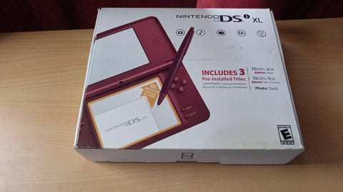 BOX ONLY DSi XL Burgandy Brain Age Console PACKAGING ONLY FREE SHIP