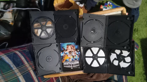 BOX ONLY Lot of 4 Two-Disk DVD Cases Empty Case for 2 Movies / Games