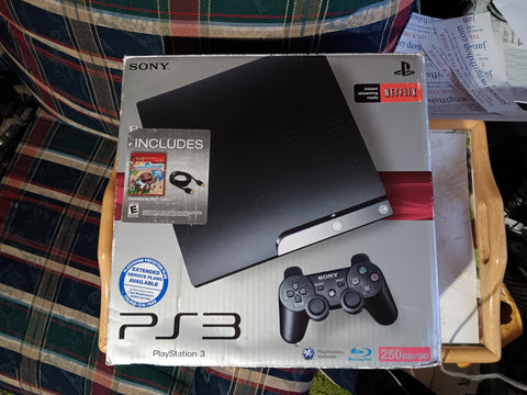 BOX ONLY PS3 250GB System Playstation 3 NetFlix LittleBigPlanet Console Package