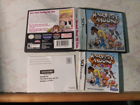 BOX ONLY REGISTRATATION CARD MANUAL Harvest Moon Cute DS ORIGINAL Replacement NO GAME