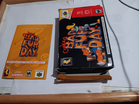 BOX ONLY + MANUAL Conker's Bad Fur Day N64 Original Replacement Nintendo 64 NO GAME