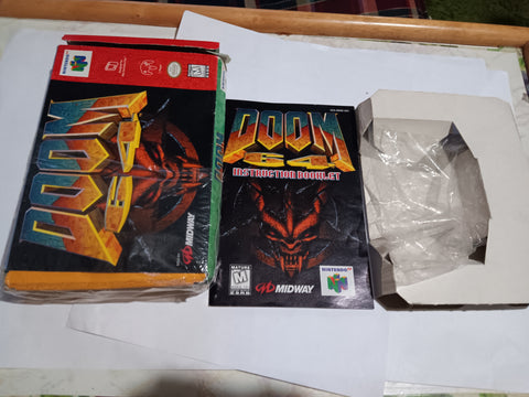 BOX ONLY + MANUAL Doom 64 N64 Original Replacement Nintendo 64 Case NO GAME