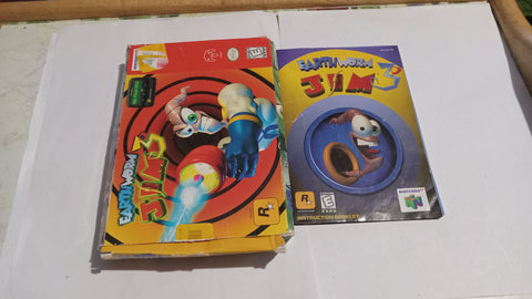 BOX ONLY + MANUAL Earthworm Jim 3 N64 Original Nintendo 64 NO GAME