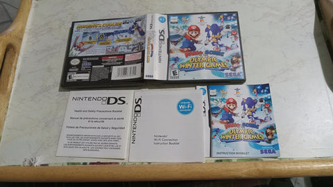BOX ONLY + MANUAL Mario & Sonic Winter Olympic Games Nintendo DS NO GAME