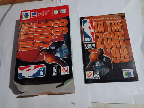 BOX ONLY + MANUAL NBA In The Zone 98 N64 Original Replacement Nintendo 64 Case NO GAME