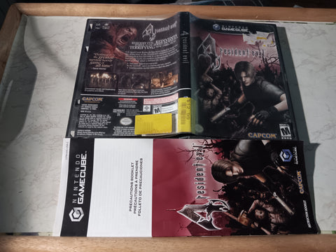 BOX ONLY + MANUAL Resident Evil 4 Nintendo Gamecube Original Packing Only