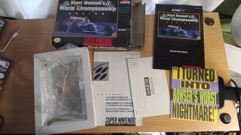 BOX + MANUAL ONLY Nigel Mansell's World Championship Super Nintendo