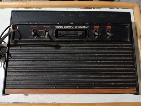 UNTESTED Atari Video Computer System Game Console CX-2600 A +TV Cable
