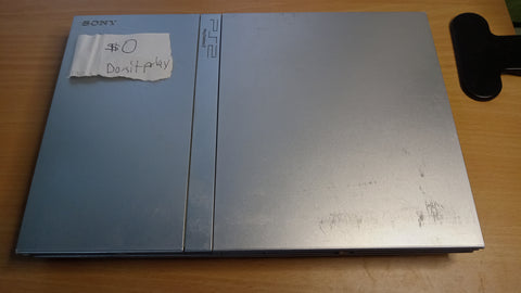 BROKEN PS2 System Slim Sliver Console Won't Play Disks Repair Parts AS IS