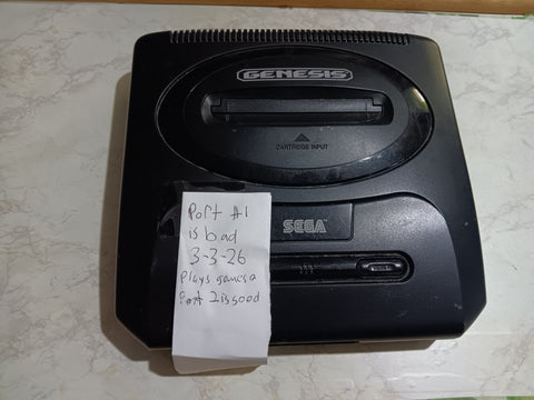 BROKEN Sega Genesis 2 Console Only BROKEN PORT 1 MK-1631 System Parts Repair AS IS