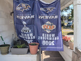 Baltimore Ravens 3x5 NFL Flag Super Bowl  Set of 2 Bundle