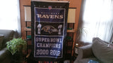 Baltimore Ravens Super Bowl Champion NFL 3X5 Feet Flag Banner Wall Decor or Pole Hang