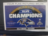 Baltimore Ravens Super Bowl XLVII NFL 3x5 foot Flag FREMONT DIE