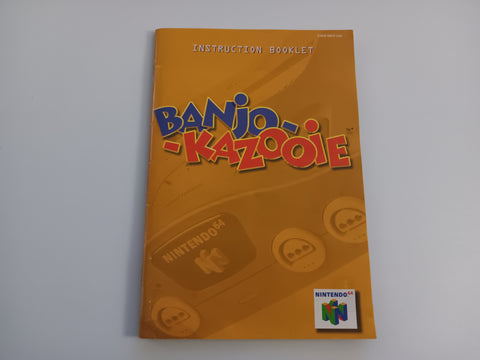 MANUAL ONLY Banjo-Kazooie N64 Replacement Nintendo 64 Book Only