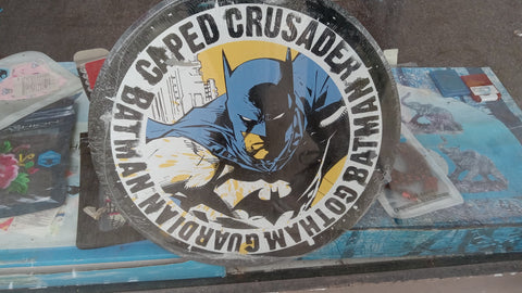 Batman 12 Inch Round Metal Tin Sign Caped Crusader Gotham Guardian