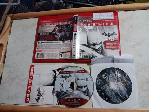 Batman Arkham City + Asylum Game of Year BUNDLE PS3 Tested Playstation 3 Lot