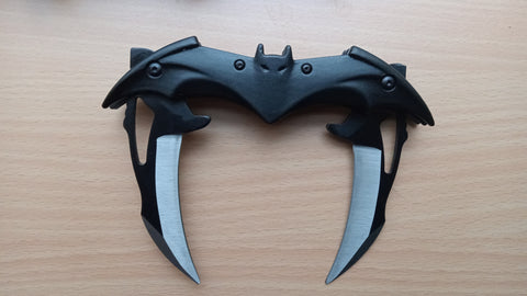 Batman Black & Silver Double Blade Spring Assisted Folding Pocket Knife