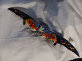 Batman Zombie Skull Double Blade Spring Assisted Folding Pocket Knife Orange