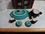 Betty Boop Ceramic Mini Tea Set + Box 1995 Vandor Teapot Saucers Cups