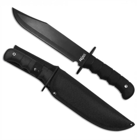 Black 14 Inch Hunting Knife With Paracord Hole