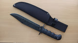 Black 14 Inch Hunting Knife With Paracord Hole