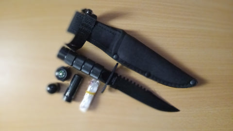 Black 8.5 Inch Fixed Blade Hunting Knife