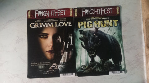 🎃 Blockbuster 8x5.5 Movie Backer Card Fright Fest Posters Halloween