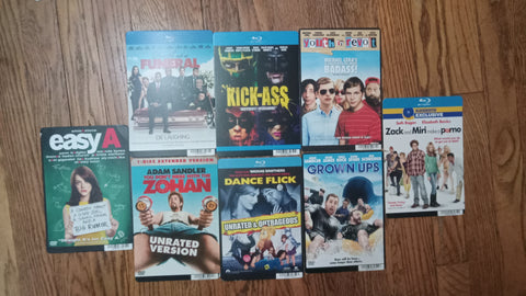 Blockbuster 8x5.5 Movie Backer Cards 10 Comedy Movie Posters