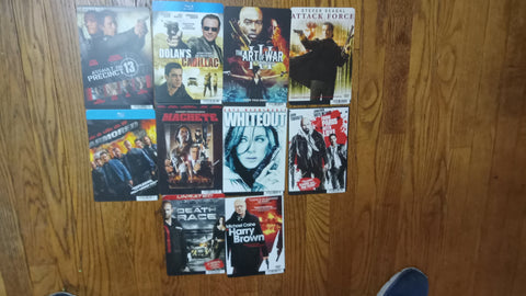Blockbuster 8x5.5 Movie Backer Cards 10 Shooters Movie Posters