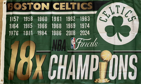 Boston Celtics 3x5 NBA Flag 18x NBA Champions