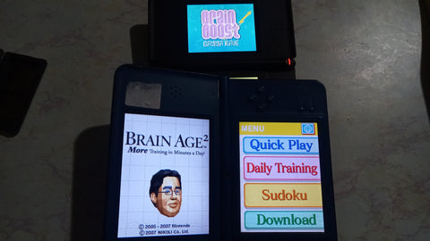 Brain Age 2 + Brain Boost Gamma Bundle Tested Nintendo DS Video Games + Case