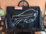 Buffalo Bills Black w Chalk Outline Logo NFL 3X5 Feet Flag Banner Wall Decor