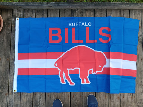 Buffalo Bills Double Sided Blanket Thick Retro Design NFL 3x5 foot Flag